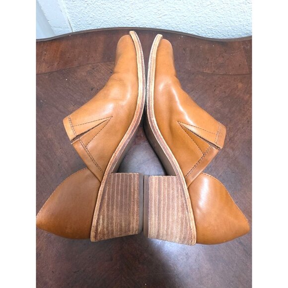 Madewell Women's Tan Leather Pointed Toe Heeled Mules Size 7 - Picture 7 of 12
